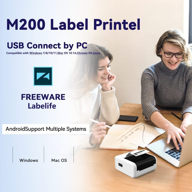 Phomemo M200 QR Code Tag Handheld Portable Bluetooth Thermal Label Printer(Black) - free shipping - PMC Jewellery - Order now!