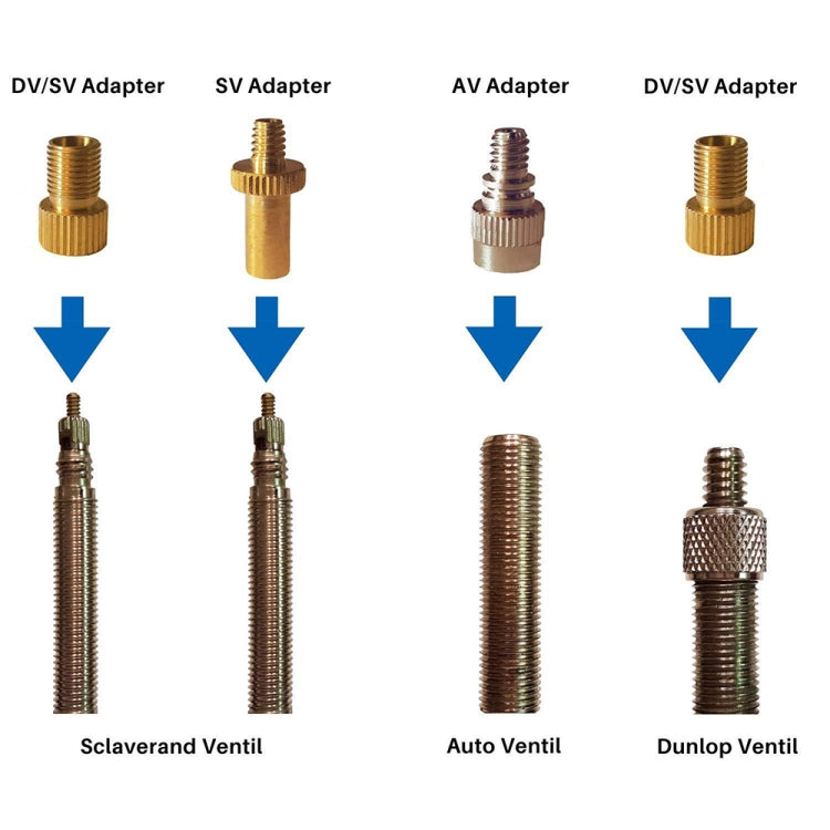 16 in 1 Type 2 SV/AV/DV Bicycle Valve Adapter Set Bike Ball Pump Accessories - Tire Valve Caps by PMC Jewellery | Online Shopping South Africa | PMC Jewellery