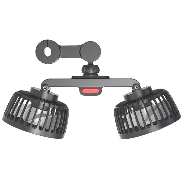 12V/24V Car Rear Seat Back USB Interface Powerful Double-headed Fan(F4207) - Heating & Fans by PMC Jewellery | Online Shopping South Africa | PMC Jewellery | Buy Now Pay Later Mobicred