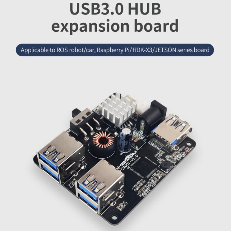 Yahboom USB3.0 HUB Expansion Board ROS Robot Expansion Dock(6000301226) - Robotics Accessories by Yahboom | Online Shopping South Africa | PMC Jewellery | Buy Now Pay Later Mobicred