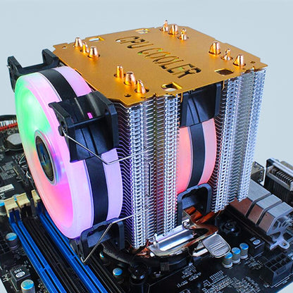 EVESKY 500 Desktop Computer 4 Copper Tube Mute CPU Cooling Fan, Color: Single Fan Without Light - Fan Cooling by EVESKY | Online Shopping South Africa | PMC Jewellery | Buy Now Pay Later Mobicred