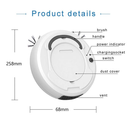 3-in-1 1800pa Smart Cleaning Robot Rechargeable Auto Robotic Vacuum Dry Wet Mopping Cleaner(Gray) - Robot Vacuum Cleaner by PMC Jewellery | Online Shopping South Africa | PMC Jewellery | Buy Now Pay Later Mobicred