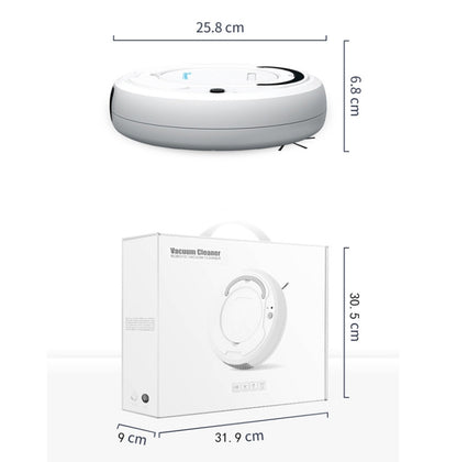 3-in-1 1800pa Smart Cleaning Robot Rechargeable Auto Robotic Vacuum Dry Wet Mopping Cleaner(White) - Robot Vacuum Cleaner by PMC Jewellery | Online Shopping South Africa | PMC Jewellery | Buy Now Pay Later Mobicred