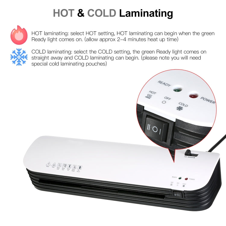 Osmile SL299 A4 Laminator Cold Hot Lamination Photo File Laminating Machine(AU Plug) - Photo Film Covering Machine by Osmile | Online Shopping South Africa | PMC Jewellery | Buy Now Pay Later Mobicred