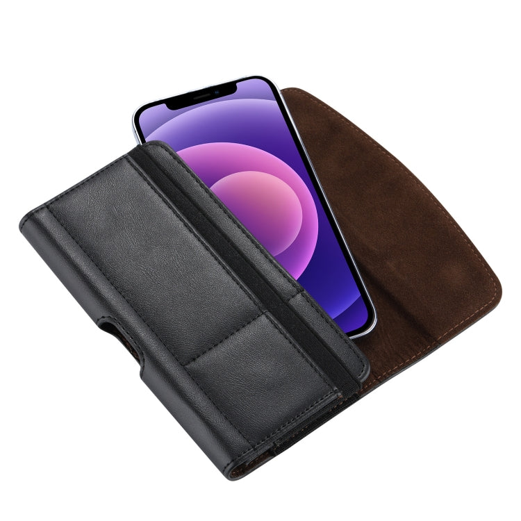 3.5-4.0 inch Multifunctional Waist Bag Mobile Phone Leather Case(Black) -  by PMC TechLife | Online Shopping South Africa | PMC TechLife | Buy Now Pay Later Mobicred