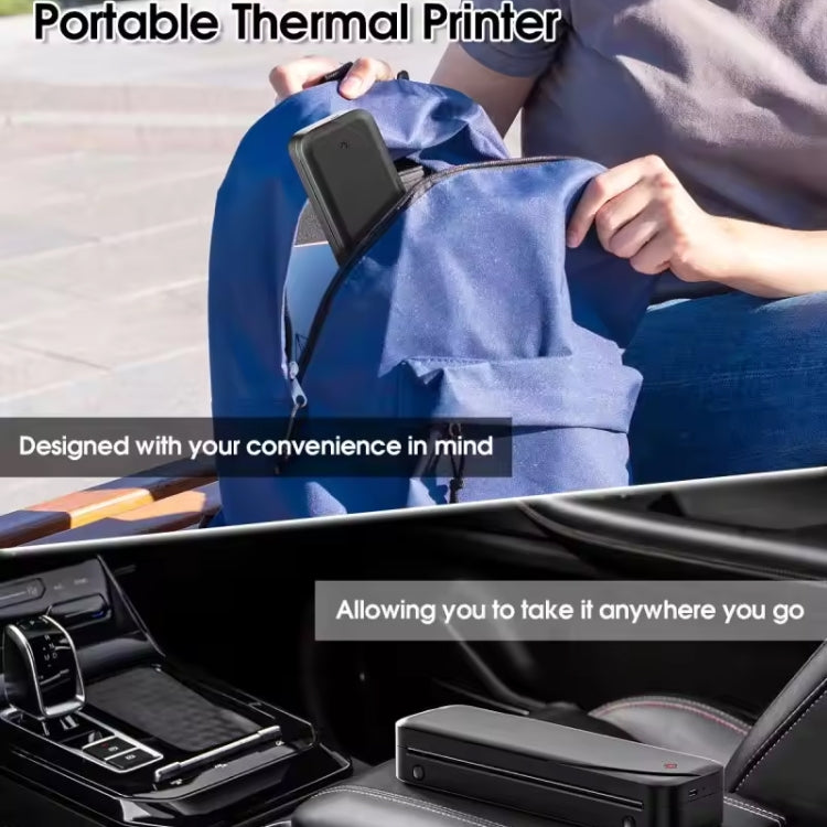 Phomemo M833  300dpi Wireless Bluetooth Thermal Printer Support Multi-Size Thermal Paper(Black) - Printer by Phomemo | Online Shopping South Africa | PMC Jewellery | Buy Now Pay Later Mobicred