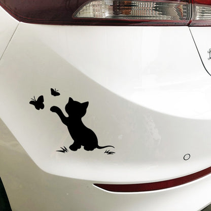 10pcs Disc Cat Reflective Scratch Body Sticker(Black) - Decorative Sticker by PMC Jewellery | Online Shopping South Africa | PMC Jewellery | Buy Now Pay Later Mobicred