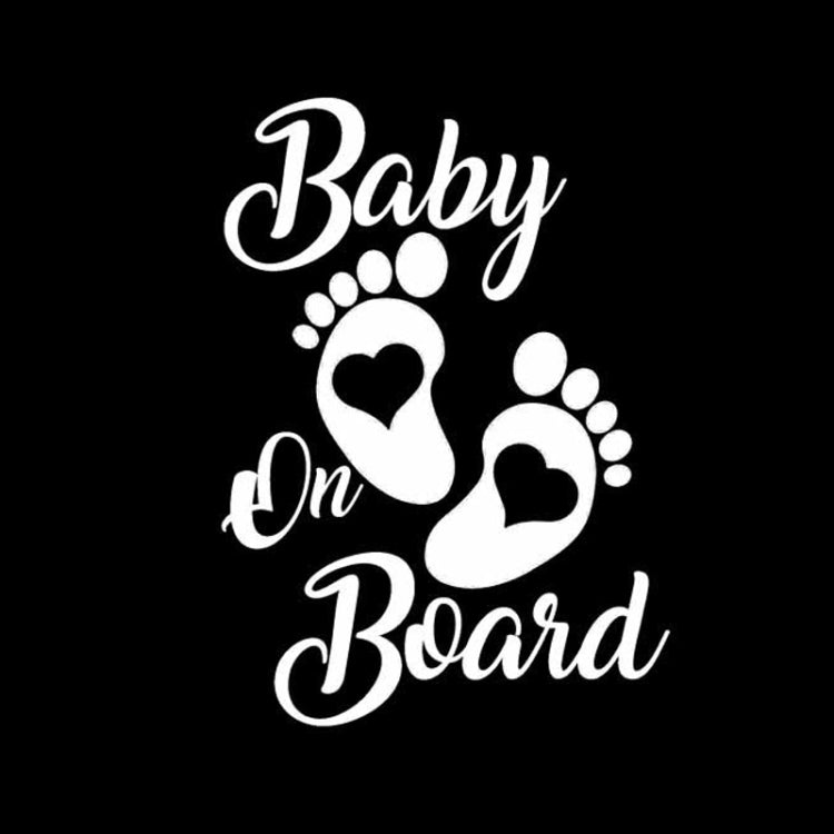 10pcs Baby On Board Warning Car Sticker Reflective Scratch Body Sticker(White) - Decorative Sticker by PMC Jewellery | Online Shopping South Africa | PMC Jewellery | Buy Now Pay Later Mobicred