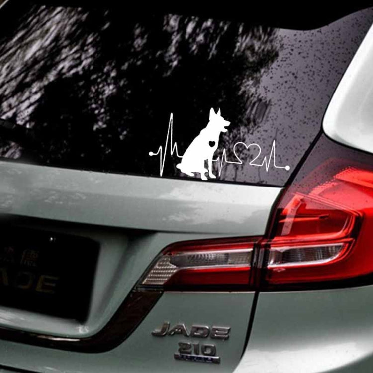 10pcs German Shepherd Cartoon Animal Car Sticker(White) - Decorative Sticker by PMC Jewellery | Online Shopping South Africa | PMC Jewellery | Buy Now Pay Later Mobicred