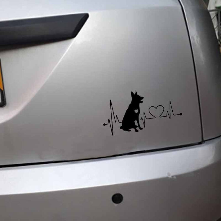 10pcs German Shepherd Cartoon Animal Car Sticker(White) - Decorative Sticker by PMC Jewellery | Online Shopping South Africa | PMC Jewellery | Buy Now Pay Later Mobicred