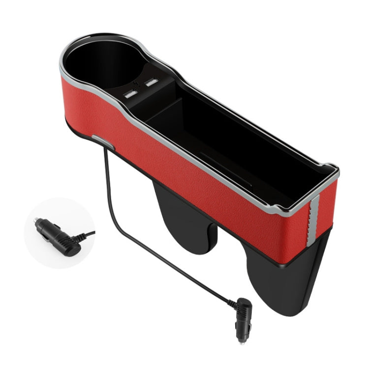 Car Seat Gap Storage Box Multifunctional Mobile Phone USB Charger, Color: QC3.0 Red - Stowing Tidying by PMC Jewellery | Online Shopping South Africa | PMC Jewellery | Buy Now Pay Later Mobicred