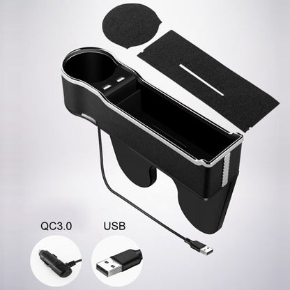 Car Seat Gap Storage Box Multifunctional Mobile Phone USB Charger, Color: QC3.0 Red - Stowing Tidying by PMC Jewellery | Online Shopping South Africa | PMC Jewellery | Buy Now Pay Later Mobicred