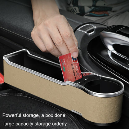 Car Seat Gap Storage Box Multifunctional Mobile Phone USB Charger, Color: QC3.0 Brown - Stowing Tidying by PMC Jewellery | Online Shopping South Africa | PMC Jewellery | Buy Now Pay Later Mobicred