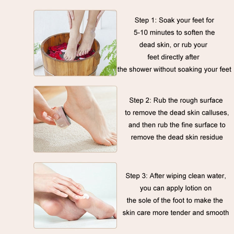 2 in 1 Double-sided Foot Grinder Crystal Glass Manual Epilator(Black) - Hair Removal by PMC TechLife | Online Shopping South Africa | PMC TechLife | Buy Now Pay Later Mobicred