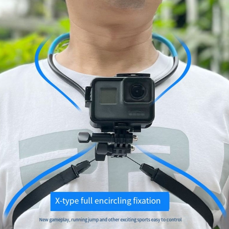 TUYU Camera Neck Holder Mobile Phone Chest Strap Mount  For Video Shooting//POV, Spec:  Vertical +Phone Clip (Blue) - Stand by PMC Jewellery | Online Shopping South Africa | PMC Jewellery | Buy Now Pay Later Mobicred