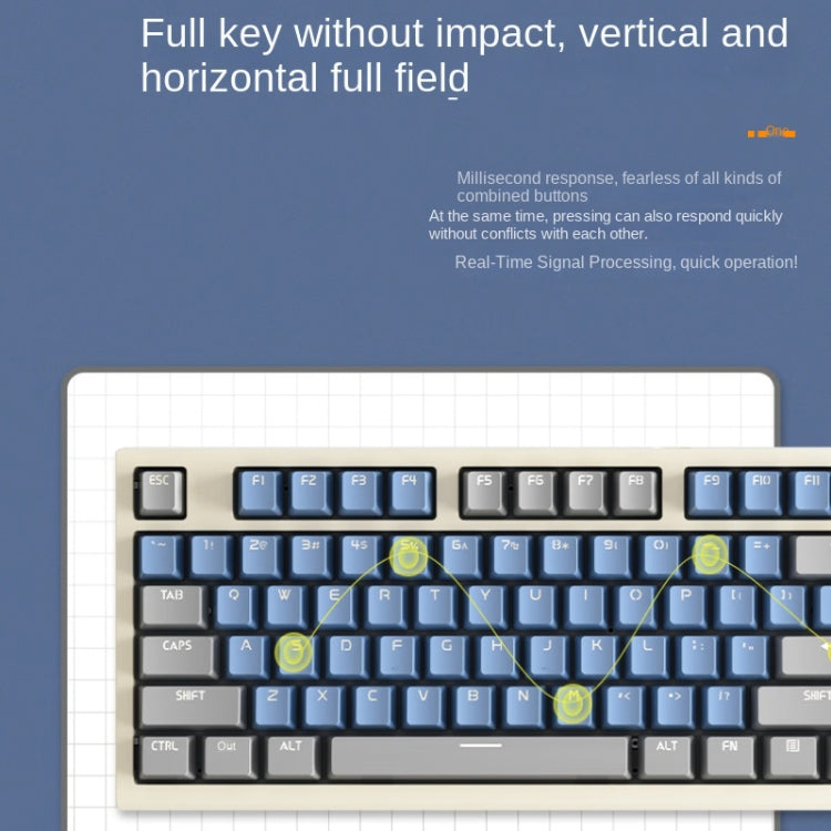 LANGTU LT84 Mechanical Luminous Keyboard, Style: Wired Single-mode Silver Gray Shaft (Daybreak) - free shipping - PMC Jewellery - Order now!