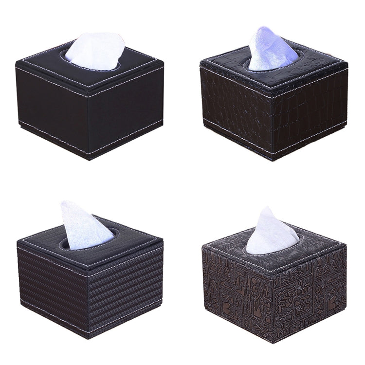 Wheat Pattern Hotel Restaurant Leather Square Paper Box Car Tissue Box - Tissue Boxes by PMC Jewellery | Online Shopping South Africa | PMC Jewellery | Buy Now Pay Later Mobicred