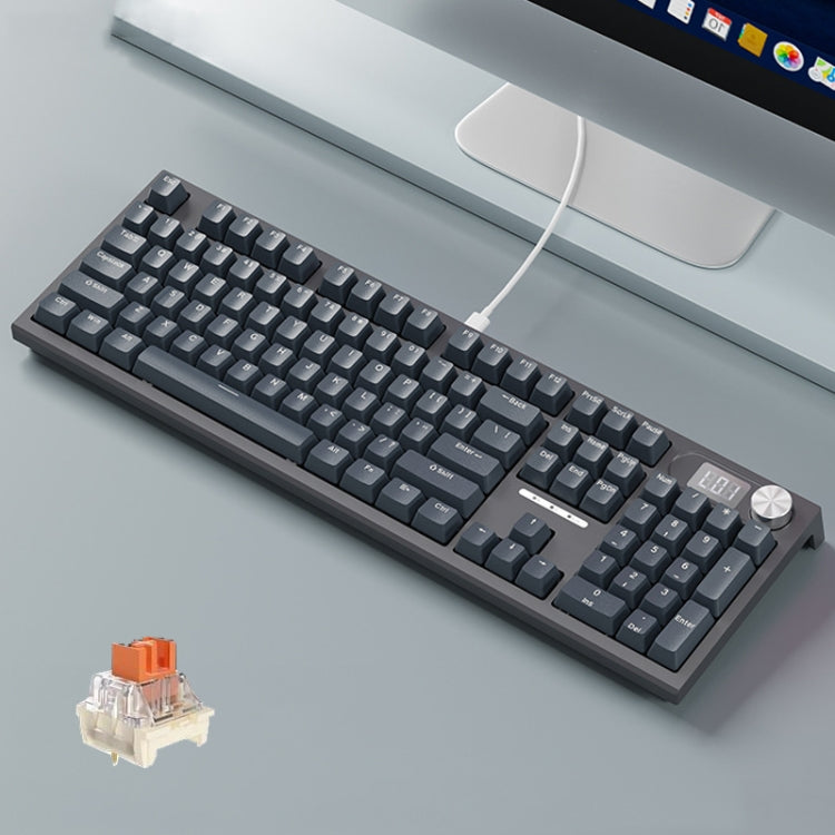 LANGTU LT104 Mechanical Keyboard Backlight Display Flexible DIY Keyboard, Style: Wired Single Mode Gold Axis (Gray Deep) - Wired Keyboard by LANGTU | Online Shopping South Africa | PMC Jewellery | Buy Now Pay Later Mobicred