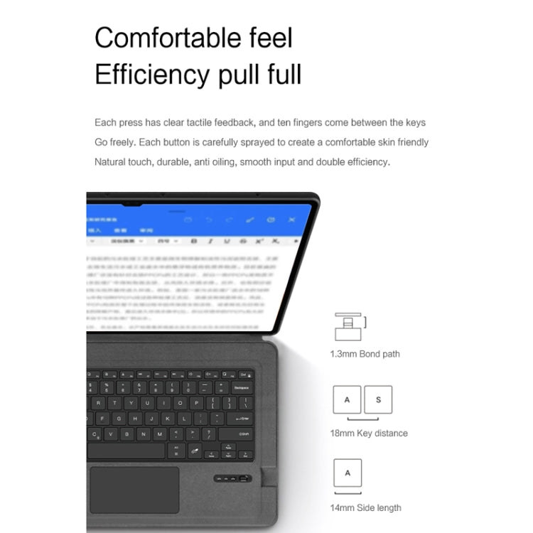 For Samsung Galaxy Tab S9 Ultra 14.6-Inch X910/X916 Touchpad Keyboard Case, Spec: Keyboard Case add Mouse - Samsung Keyboard by PMC TechLife | Online Shopping South Africa | PMC TechLife
