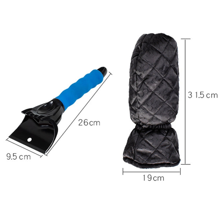 Vehicle Mounted Snow Shovel De-Icer Cleaning Tool, Color: Blue+Gloves - Ice Scraper by PMC Jewellery | Online Shopping South Africa | PMC Jewellery | Buy Now Pay Later Mobicred