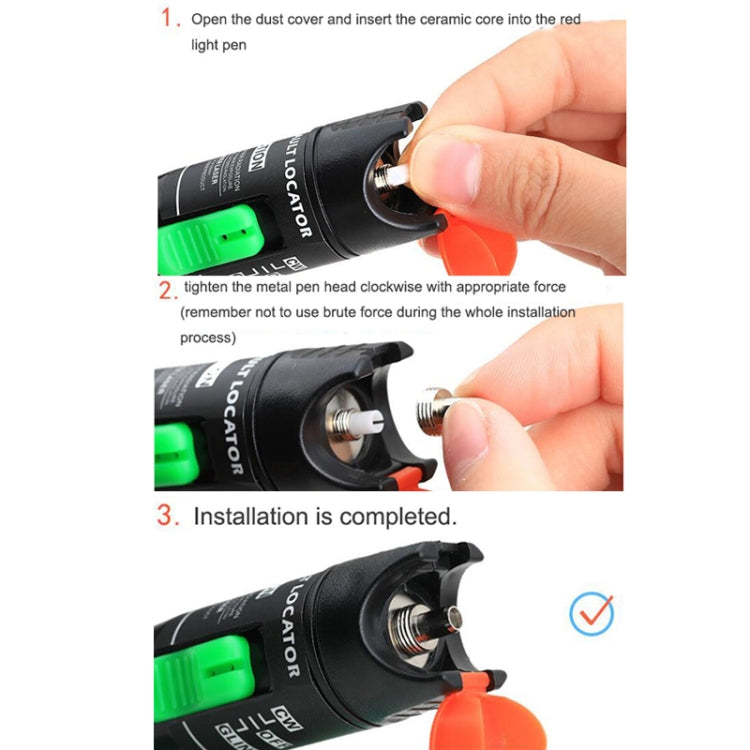 10pcs 7mm Ceramic Core Replacement Parts For Fiber Optic Visual Fault Locator - Adapter by PMC TechLife | Online Shopping South Africa | PMC TechLife