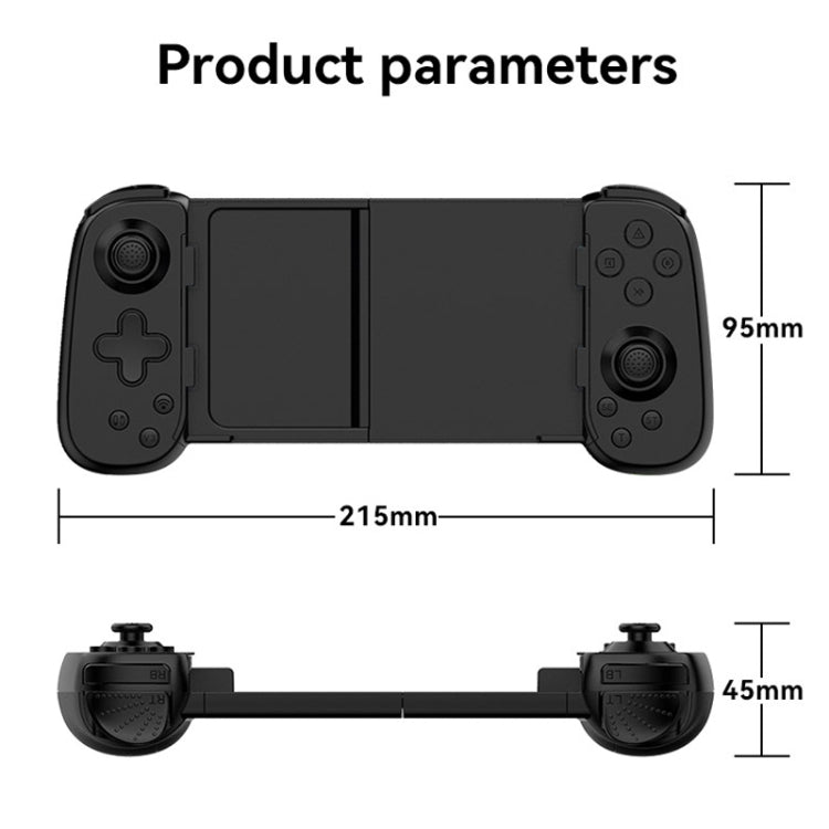 D7 BT5.0 Retractable Gamepad With Light For PC / Android / IPhone /Win7 10 11/Mac OS/Switch(White) - Gamepads by PMC TechLife | Online Shopping South Africa | PMC TechLife