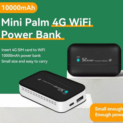 PW100 4G LTE Mobile Router USB Hotspot Portable Power Bank Pocket Wireless WIFI(Black) - Wireless Routers by PMC Jewellery | Online Shopping South Africa | PMC Jewellery | Buy Now Pay Later Mobicred