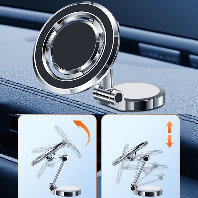 Dashboard Magnetic Navigation Foldable Universal Car Phone Holder(Black) - Car Holders by PMC TechLife | Online Shopping South Africa | PMC TechLife | Buy Now Pay Later Mobicred