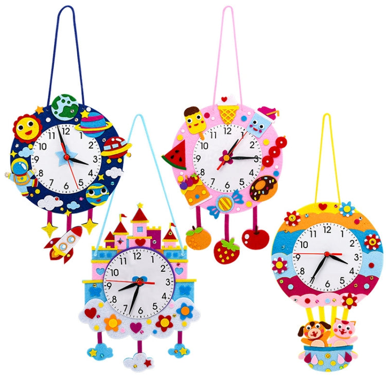 Cartoon Clock Children DIY Handmade Teaching Aids Christmas Decoration(Random Cartoon Style) - Christmas Ornaments by PMc TechLife | Online Shopping South Africa | PMc TechLife | Buy Now Pay Later Mobicred