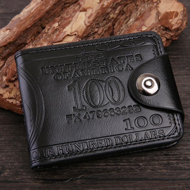 Retro Dollar Pattern Magnetic Buckle Multi-card Slot Wallet(Black) - Wallets by PMC TechLife | Online Shopping South Africa | PMC TechLife