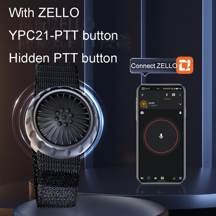 For ZELLO Wireless Bluetooth Push Button Car Riding Transmitter(Black) - Bluetooth Car Kits by PMC Jewellery | Online Shopping South Africa | PMC Jewellery