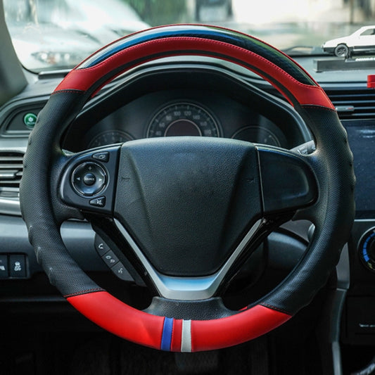 38cm Microfiber Leather Sports Colorful Car Steering Wheel Cover, Color: Red(D Type) - Steering Wheel Accessories by PMC Jewellery | Online Shopping South Africa | PMC Jewellery | Buy Now Pay Later Mobicred