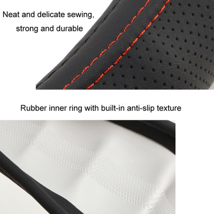 50cm Leather Truck Steering Wheel Cover(Black) - Steering Wheel Accessories by PMC Jewellery | Online Shopping South Africa | PMC Jewellery | Buy Now Pay Later Mobicred