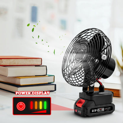 HILDA Portable Powerful Fan Outdoor Hair Dryer, With EU Plug Adaptor, Style: 8 inch With 2 Battery (1500mAh) - Electric Fans by HILDA | Online Shopping South Africa | PMC Jewellery | Buy Now Pay Later Mobicred