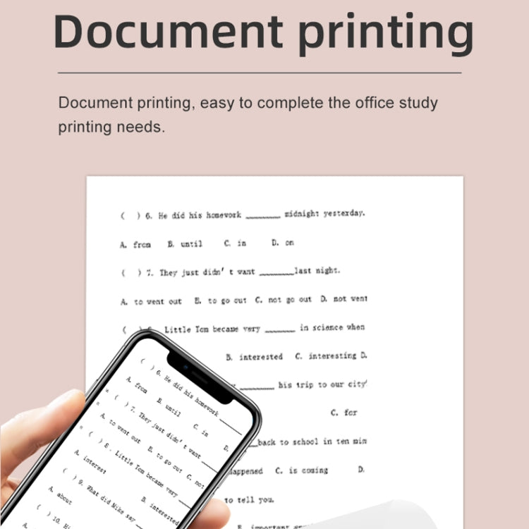 X6 200DPI Student Homework Printer Bluetooth Inkless Pocket Printer Pink 5 Printer Papers+5 Sickers+3 Color Papers - Printer by PMC TechLife | Online Shopping South Africa | PMC TechLife | Buy Now Pay Later Mobicred