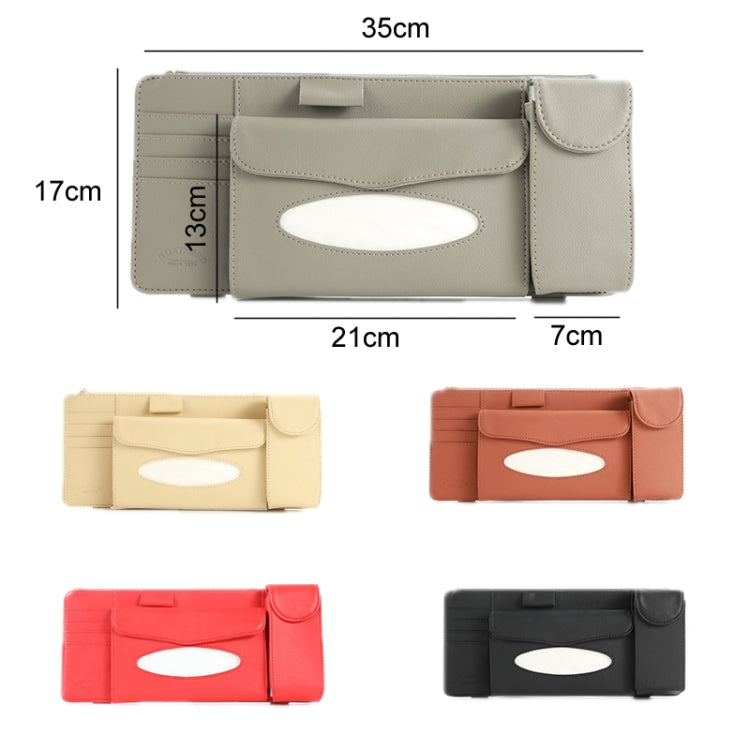 Car Tissue Box Multifunctional Hanging Sun Visor Glasses Card Holder, Model: Grey - Sunglasses & Glasses Clips by PMC Jewellery | Online Shopping South Africa | PMC Jewellery | Buy Now Pay Later Mobicred