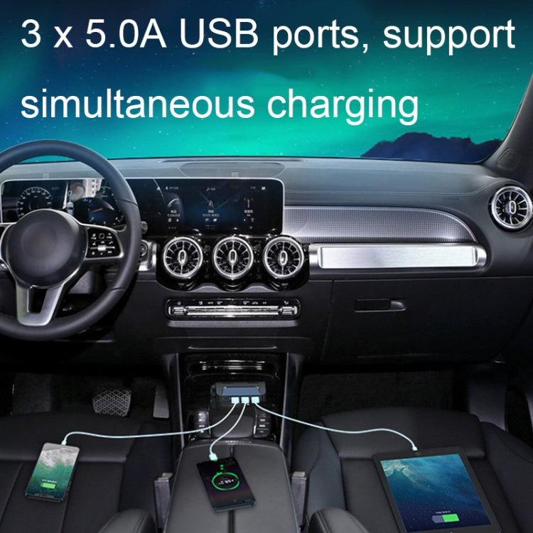 SHUNWEI SD-1920 120W PD18W+5A 3-Port USB Car Multifunctional Rotatable Fast Charger(Black) - Car Charger by SHUNWEI | Online Shopping South Africa | PMC Jewellery | Buy Now Pay Later Mobicred
