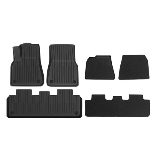 6pcs /Set For Tesla Model 3 Double Layer TPE Injection Car Foot Mats Interior Accessories - Seat Accessories by PMC Jewellery | Online Shopping South Africa | PMC Jewellery | Buy Now Pay Later Mobicred