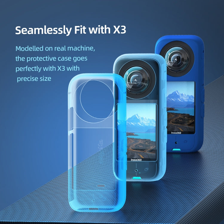 For Insta360 X3 AMagisn Body Silicone Protective Cover, Style: Lens Case (Black) - free shipping - PMC TechLife - Order now!