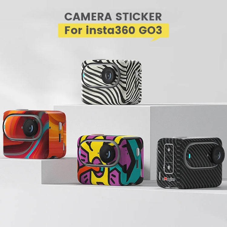 For Insta360 GO 3 AMagisn Body Sticker Protective Film Action Camera Accessories, Style: Carbon Fiber - Protective Film & Stickers by aMagisn | Online Shopping South Africa | PMC Jewellery