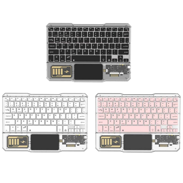 KB-333 RGB Backlit Wireless Bluetooth Keyboard Cell Phone Tablet Laptop Compatible Keypad(Pink) - Universal Keyboard by PMC Jewellery | Online Shopping South Africa | PMC Jewellery