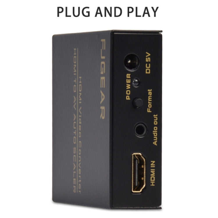 FJGEAR FJ-HA1308 HDMI To AV Converter Support NTSC PAL With Auto Screen Scaling - Converter by FJGEAR | Online Shopping South Africa | PMC Jewellery | Buy Now Pay Later Mobicred