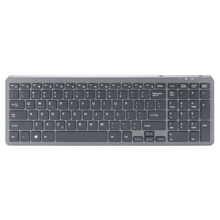 B035 2.4G Wireless Keyboard Scissor Foot Construction Silent Office Laptop External Keyboard, Color: Double-mold Bluetooth Gray - Wireless Keyboard by PMC Jewellery | Online Shopping South Africa | PMC Jewellery | Buy Now Pay Later Mobicred