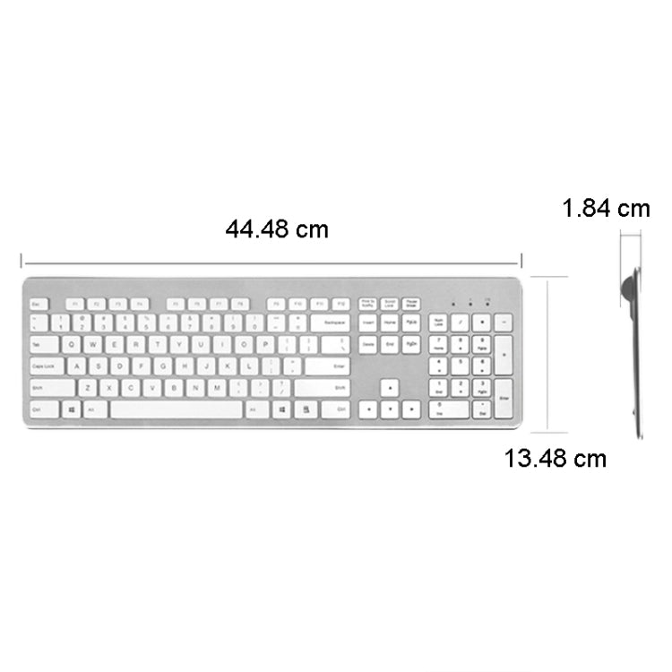 B035 2.4G Wireless Keyboard Scissor Foot Construction Silent Office Laptop External Keyboard, Color: Double-mold Bluetooth Gray - Wireless Keyboard by PMC Jewellery | Online Shopping South Africa | PMC Jewellery | Buy Now Pay Later Mobicred