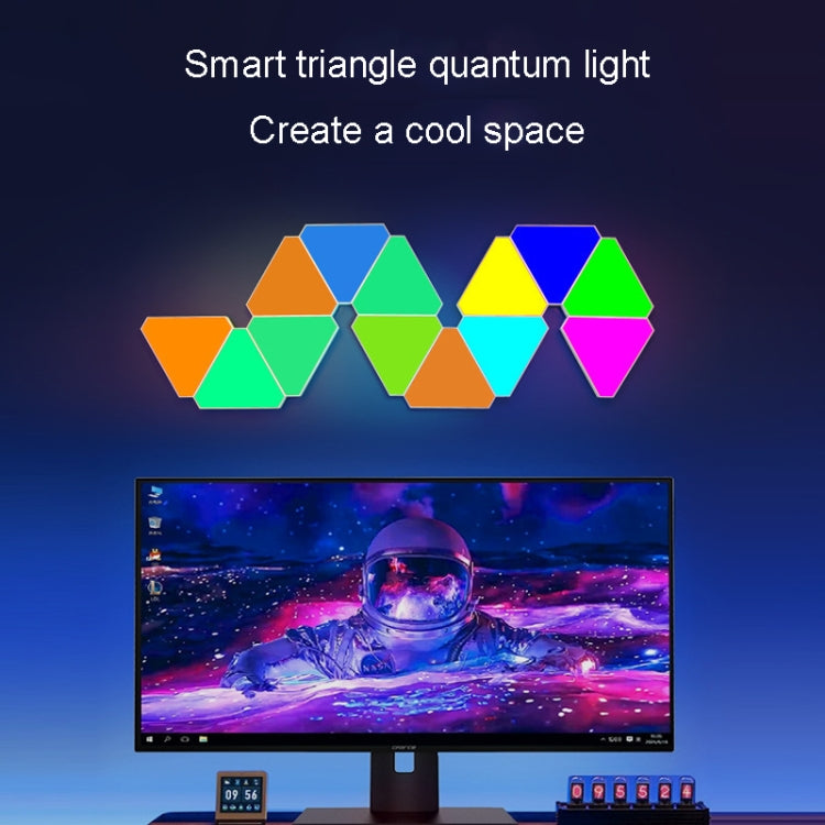 10pcs /Set Triangle Splicing Intelligent Sound Control Quantum Light Atmosphere Lighting With Remote Control, US Plug(Bluetooth Model) - Novelty Lighting by PMC TechLife | Online Shopping South Africa | PMC TechLife | Buy Now Pay Later Mobicred