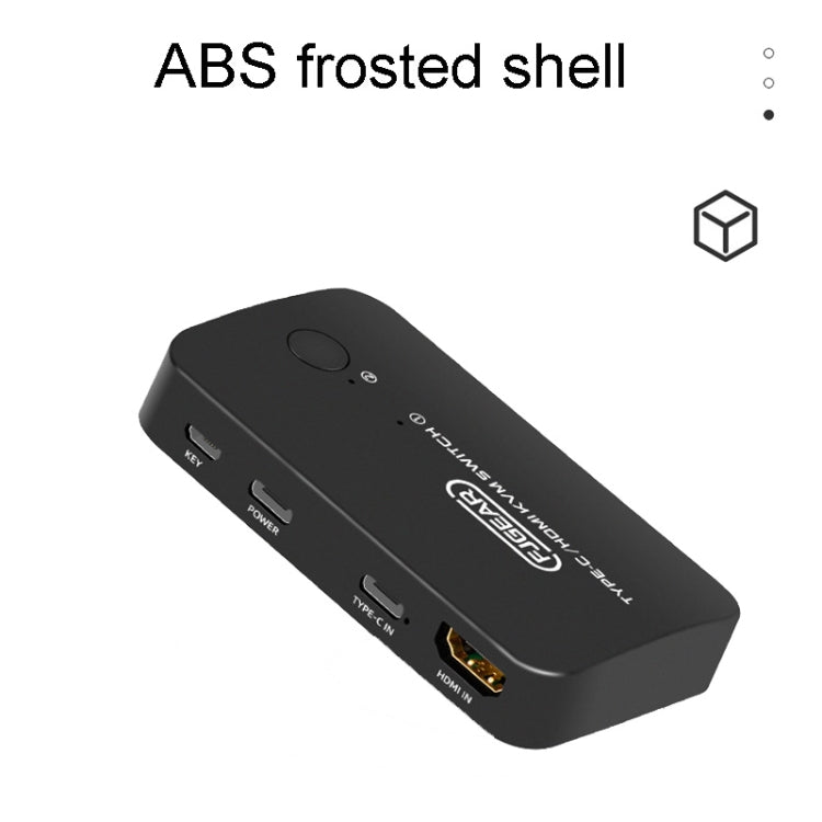 FJGEAR FJ-TYH201 Type-C / HDMI KVM Switch With Desktop Controller - free shipping - PMC Jewellery - Order now!