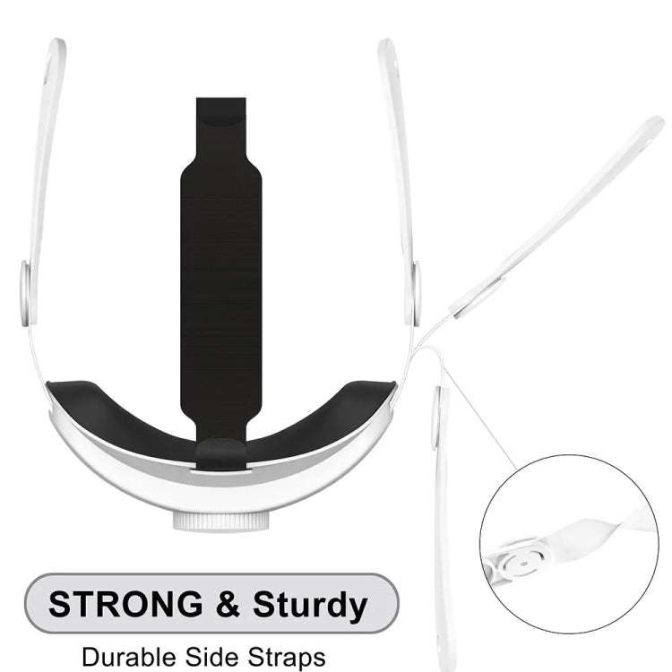 For Meta Quest 3 VR Adjustable Elite Headset Head Strap(Black) - VR Accessories by PMC TechLife | Online Shopping South Africa | PMC TechLife