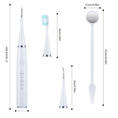 6 In 1 Electric Dental Scaler Calculus Removal Teeth Cleaning Set, Color: Green Basic - Oral Irrigators by PMC Jewellery | Online Shopping South Africa | PMC Jewellery | Buy Now Pay Later Mobicred