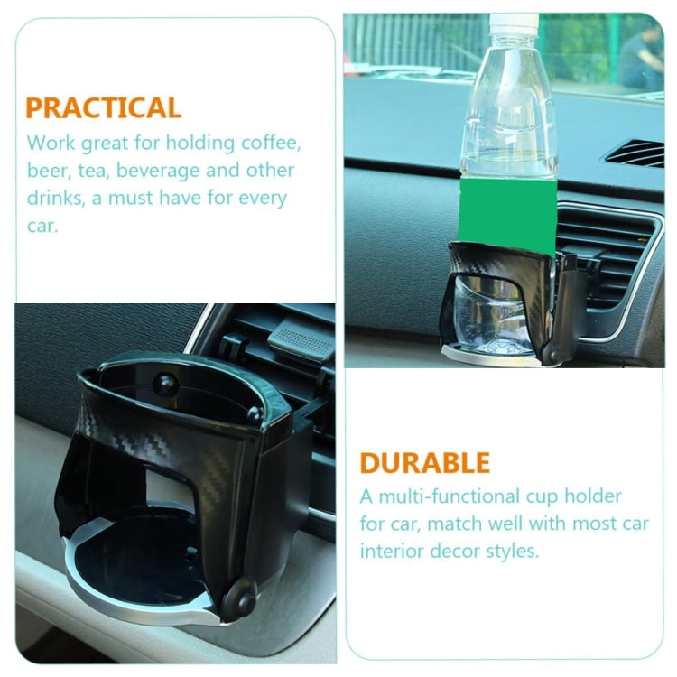 Car Water Cup Holder Multi-function Air Outlet Mobile Phone Holder Ashtray(Carbon Fiber Silver Edge) - Stowing Tidying by PMC Jewellery | Online Shopping South Africa | PMC Jewellery | Buy Now Pay Later Mobicred