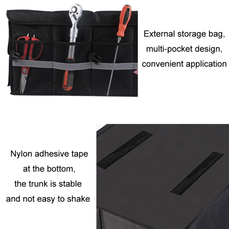 Car Trunk Storage Box Oxford Cloth Folding Organizer With Reflective Strips, Color: Small Gray - Stowing Tidying by PMC Jewellery | Online Shopping South Africa | PMC Jewellery | Buy Now Pay Later Mobicred